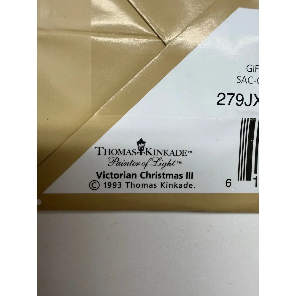 Thomas Kinkade Hallmark Christmas Gift Bags Lot of 4 Victorian Christmas III New